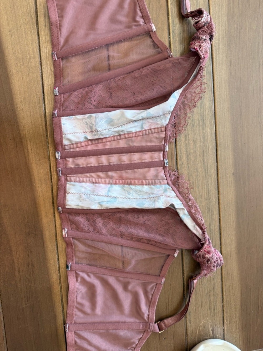 Victoria's Secret Dream Angel Rose Floral Lace Longline hook corset - Picture 5 of 7